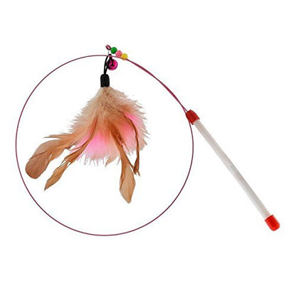 Teaser Cat Catcher Wand Cat Toy – Feather Bell Interactive Stick