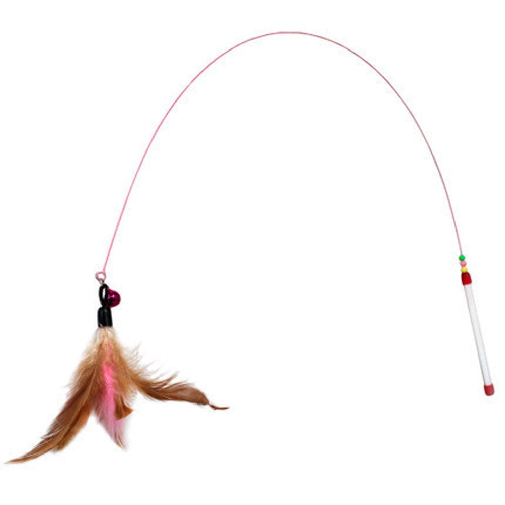 Teaser Cat Catcher Wand Cat Toy – Feather Bell Interactive Stick
