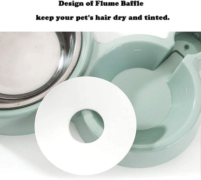 KanakMall Dual Pet Feeder: Automatic Water Dispenser and Stainless Steel Bowls