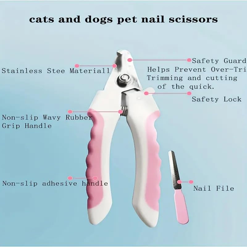 Ultimate 4-Piece Pet Grooming Kit: Deshedding Comb, Flea Tool, Shampoo Brush, Nail Clippers