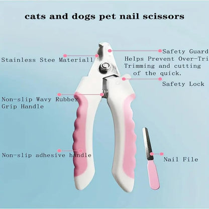 Ultimate 4-Piece Pet Grooming Kit: Deshedding Comb, Flea Tool, Shampoo Brush, Nail Clippers