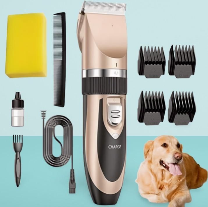 Rechargeable Cordless Pet Grooming Kit – Quiet Hair Clipper and Trimmer for Dogs and Cats