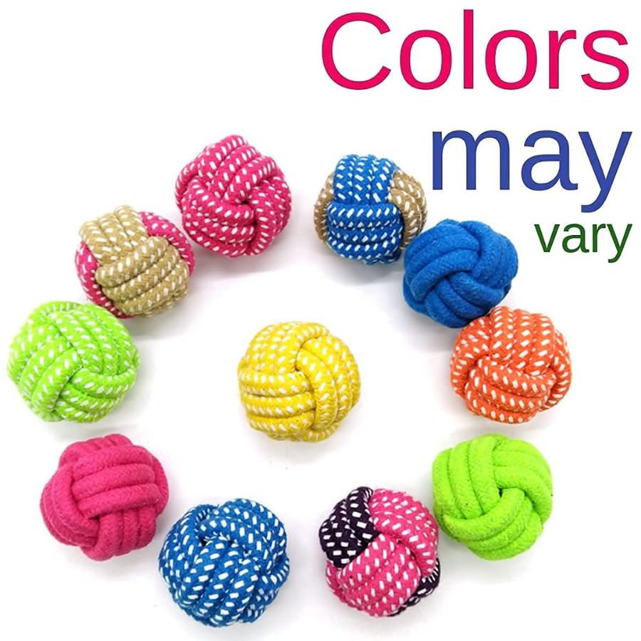 Dog Chew Toy Combo Pack of 6 | Rope Ball, Rubber Ball and Training Toys for Puppies and Small Dogs (Multicolor)