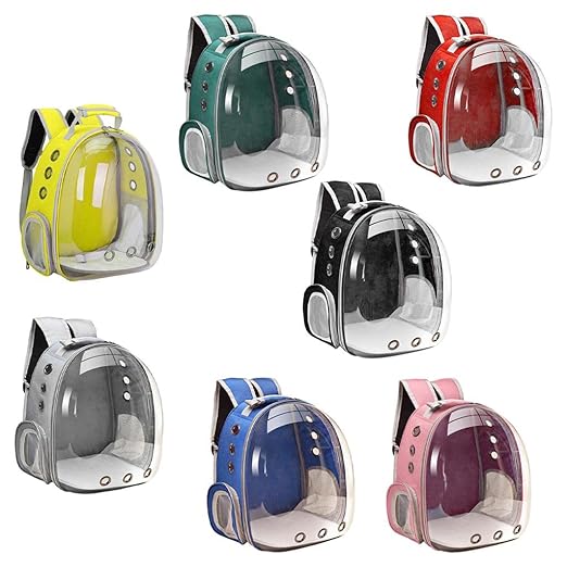 Astronaut Transparent Pet Carrier Backpack – Multicolour | Airline Approved and Breathable Travel Bag for Cats and&nbsp; Small Dogs