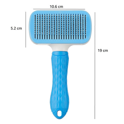 Ultimate Self-Cleaning Slicker Brush for Dogs and Cats with Long Hair