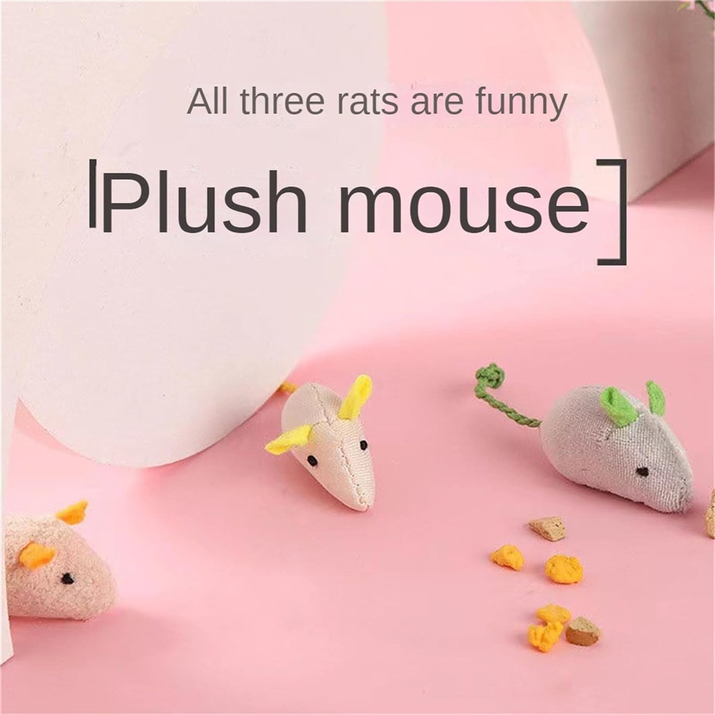 Mouse Plush Cat Toys – Realistic Kitten Mice Pack of 6 (Multicolor)
