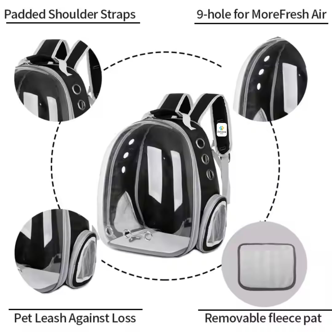 Astronaut Transparent Pet Carrier Backpack – Multicolour | Airline Approved and Breathable Travel Bag for Cats and&nbsp; Small Dogs