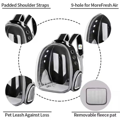 Astronaut Transparent Pet Carrier Backpack – Multicolour | Airline Approved and Breathable Travel Bag for Cats and&nbsp; Small Dogs