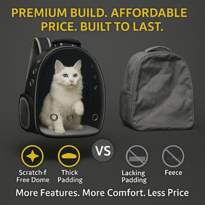 Astronaut Transparent Pet Carrier Backpack – Multicolour | Airline Approved and Breathable Travel Bag for Cats and&nbsp; Small Dogs
