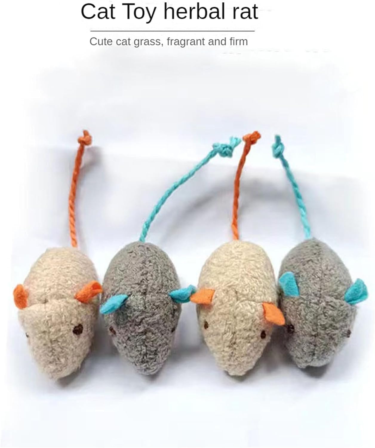Mouse Plush Cat Toys – Realistic Kitten Mice Pack of 6 (Multicolor)