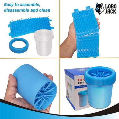 Pet Paw Cleaner Cup with Soft Silicone Bristles – Quick Wash for Muddy Paws (Medium, 1 Pc)