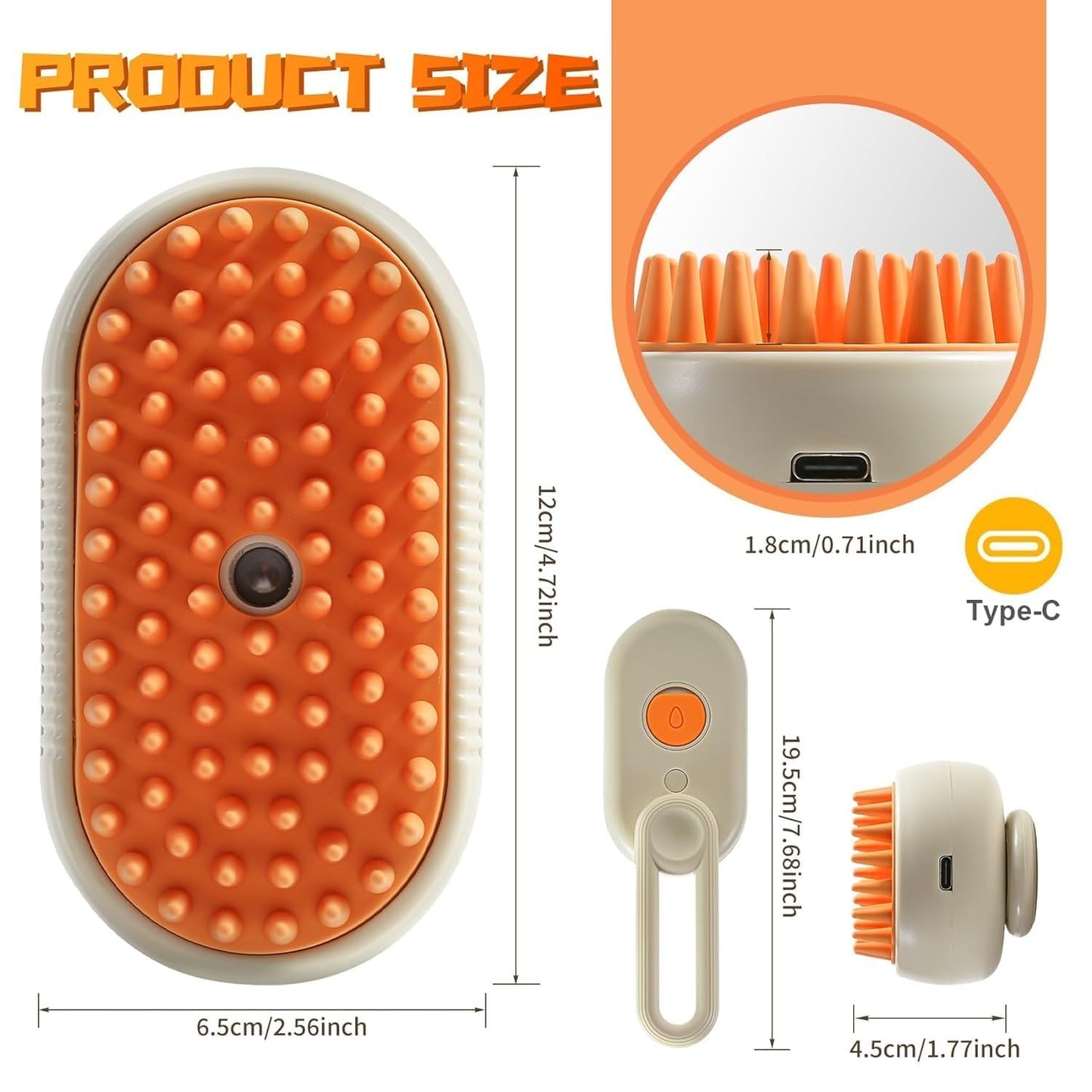 Steam Brush for Dogs and Cats – 3-in-1 Grooming, Cleaning and Shedding Solution