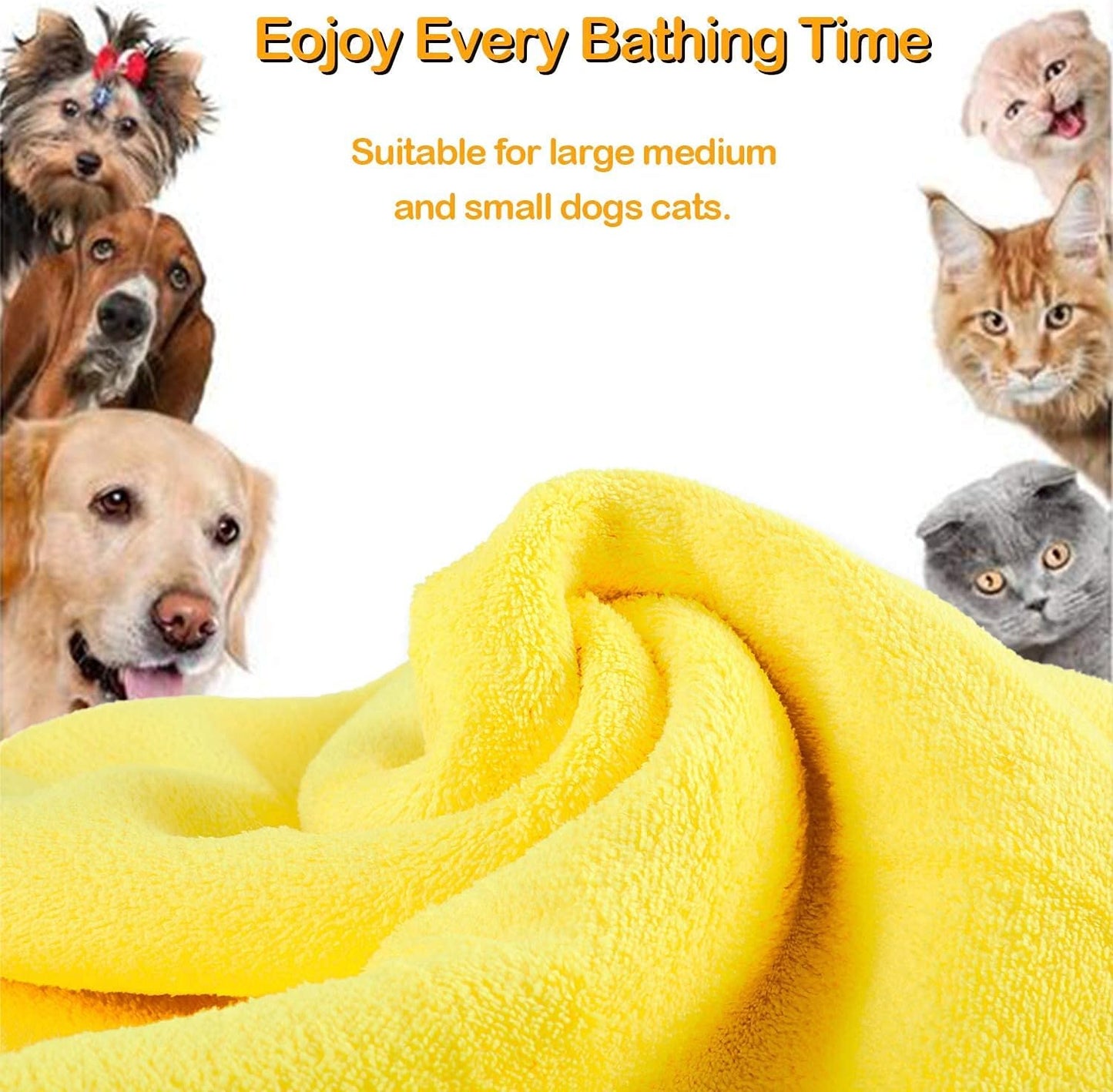 Super Absorbent Microfiber Pet Towel (Pack of 2) – Quick Dry, Soft and Durable
