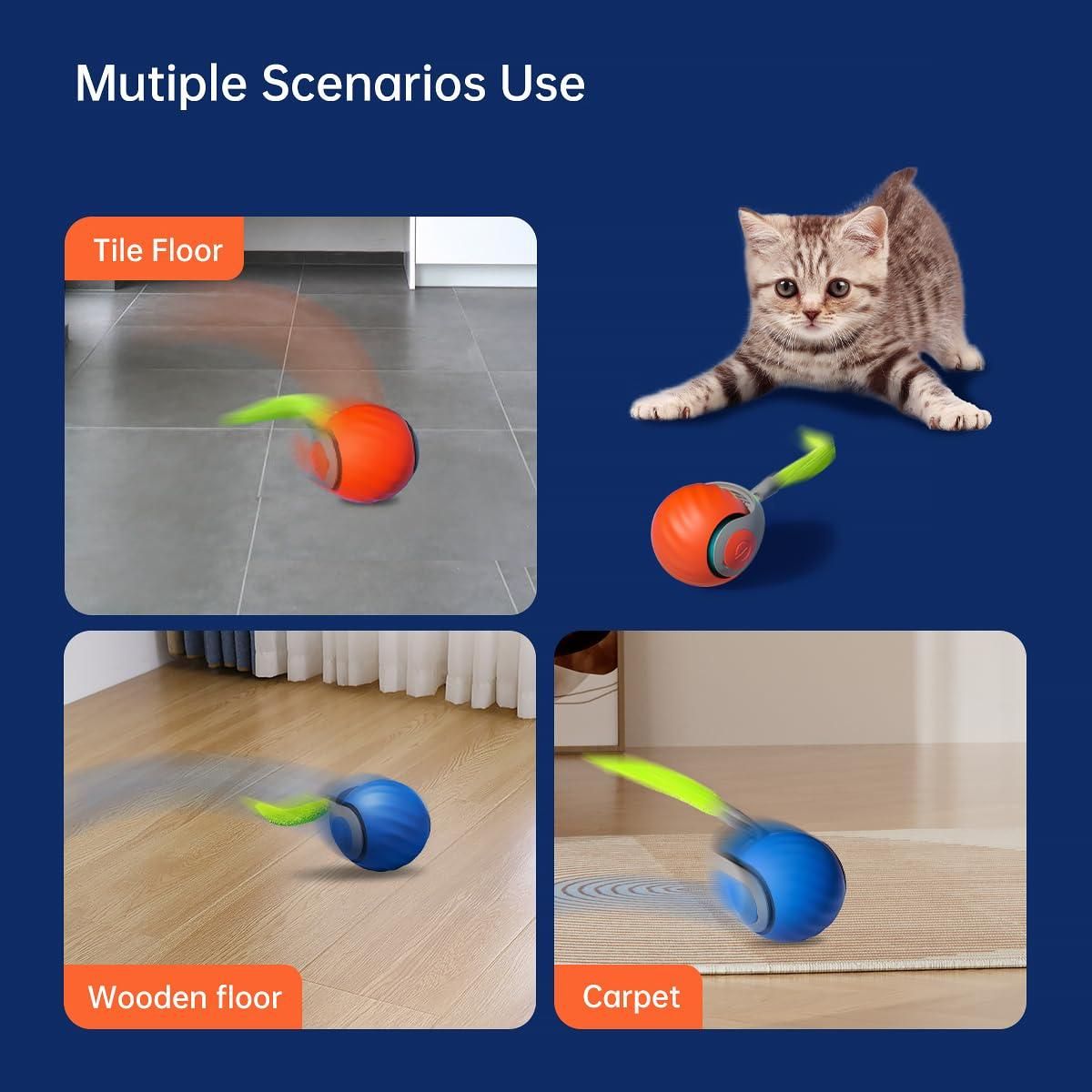 Rolling Ball Toy for Cats and Dogs – The Ultimate Smart Self-Play Companion!