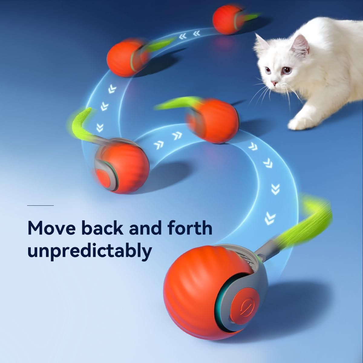 Rolling Ball Toy for Cats and Dogs – The Ultimate Smart Self-Play Companion!