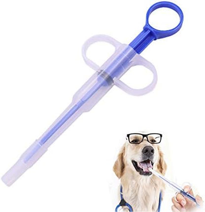 Pet Pill Dispenser with Silicone Tip (Blue) – Safe and Reusable