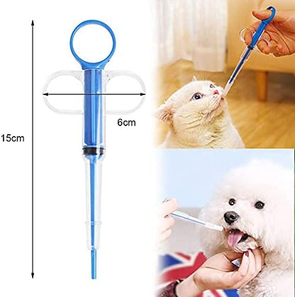 Pet Pill Dispenser with Silicone Tip (Blue) – Safe and Reusable