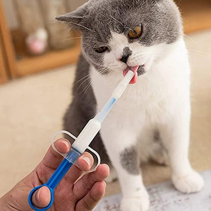 Pet Pill Dispenser with Silicone Tip (Blue) – Safe and Reusable