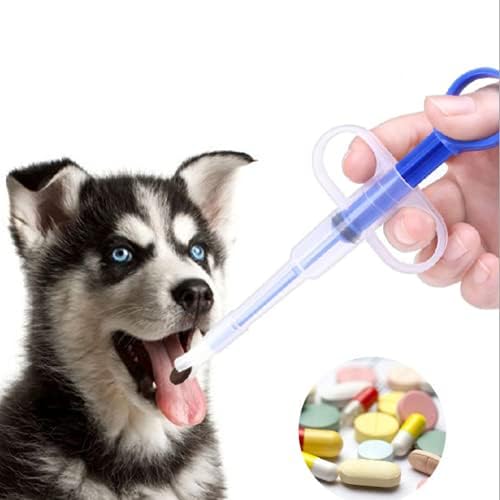 Pet Pill Dispenser with Silicone Tip (Blue) – Safe and Reusable