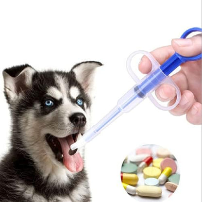 Pet Pill Dispenser with Silicone Tip (Blue) – Safe and Reusable